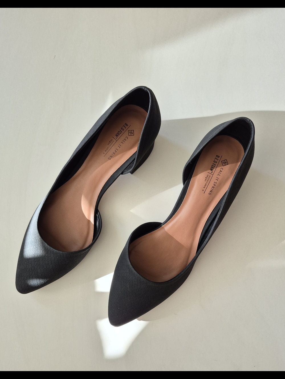 Black Women’s Pointed Toe D’Orsay Flats